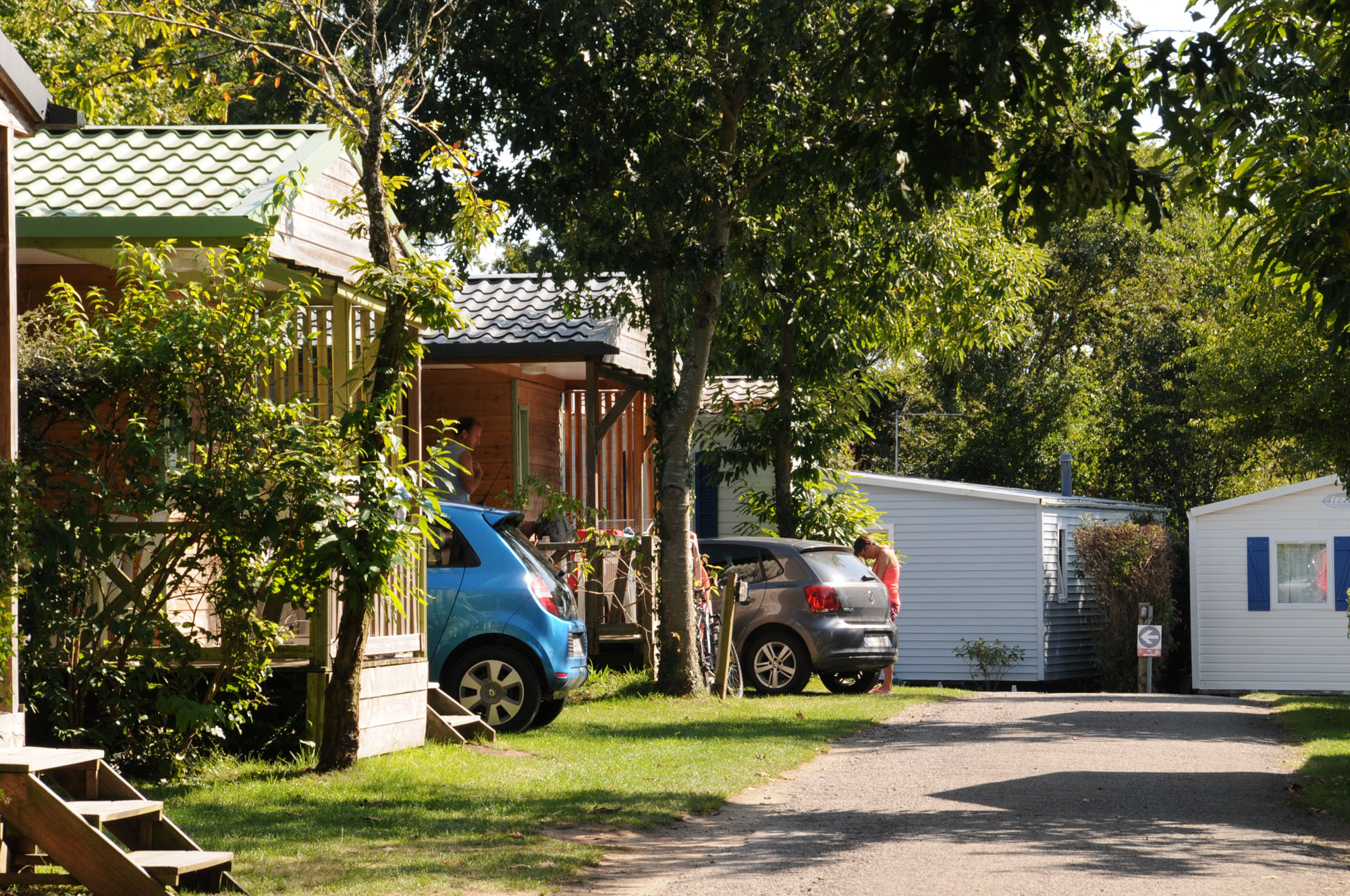 Vue Chalets Camping La Blanche Hermine