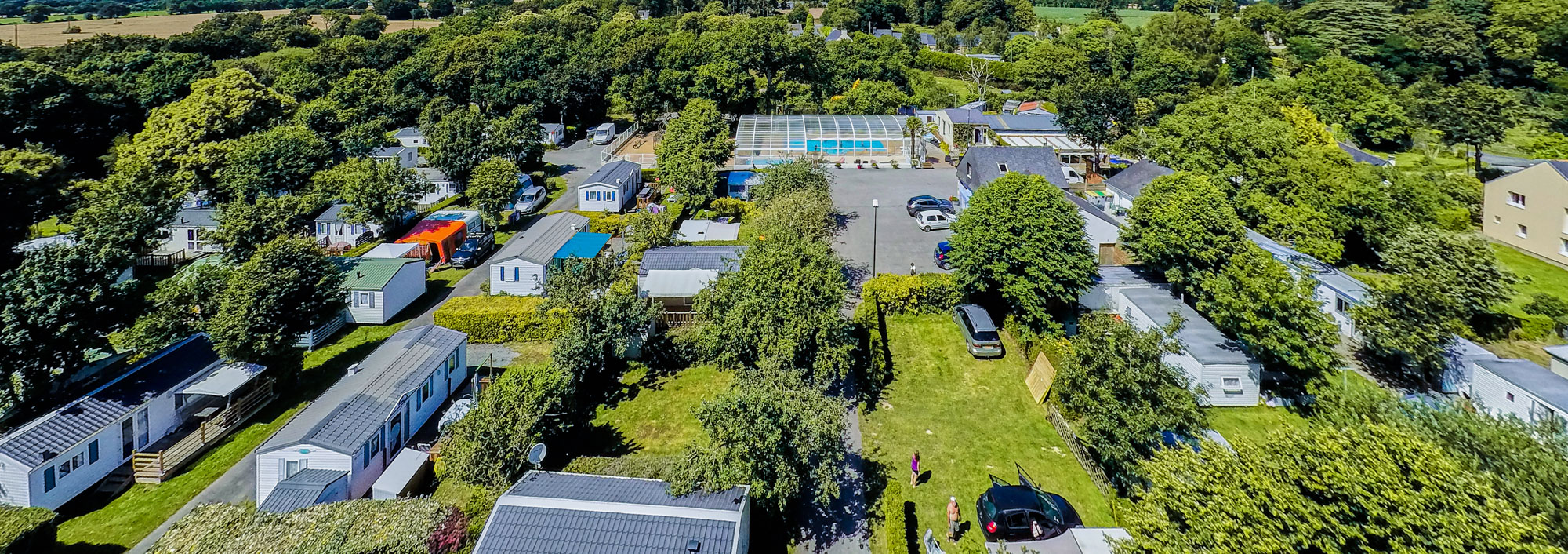Vue aérienne Camping La Blanche Hermine